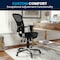 Flash Furniture Mid-Back Black Mesh Swivel Ergonomic Office Chair with Adjustable Arms HL-0001-GG - alternate 2